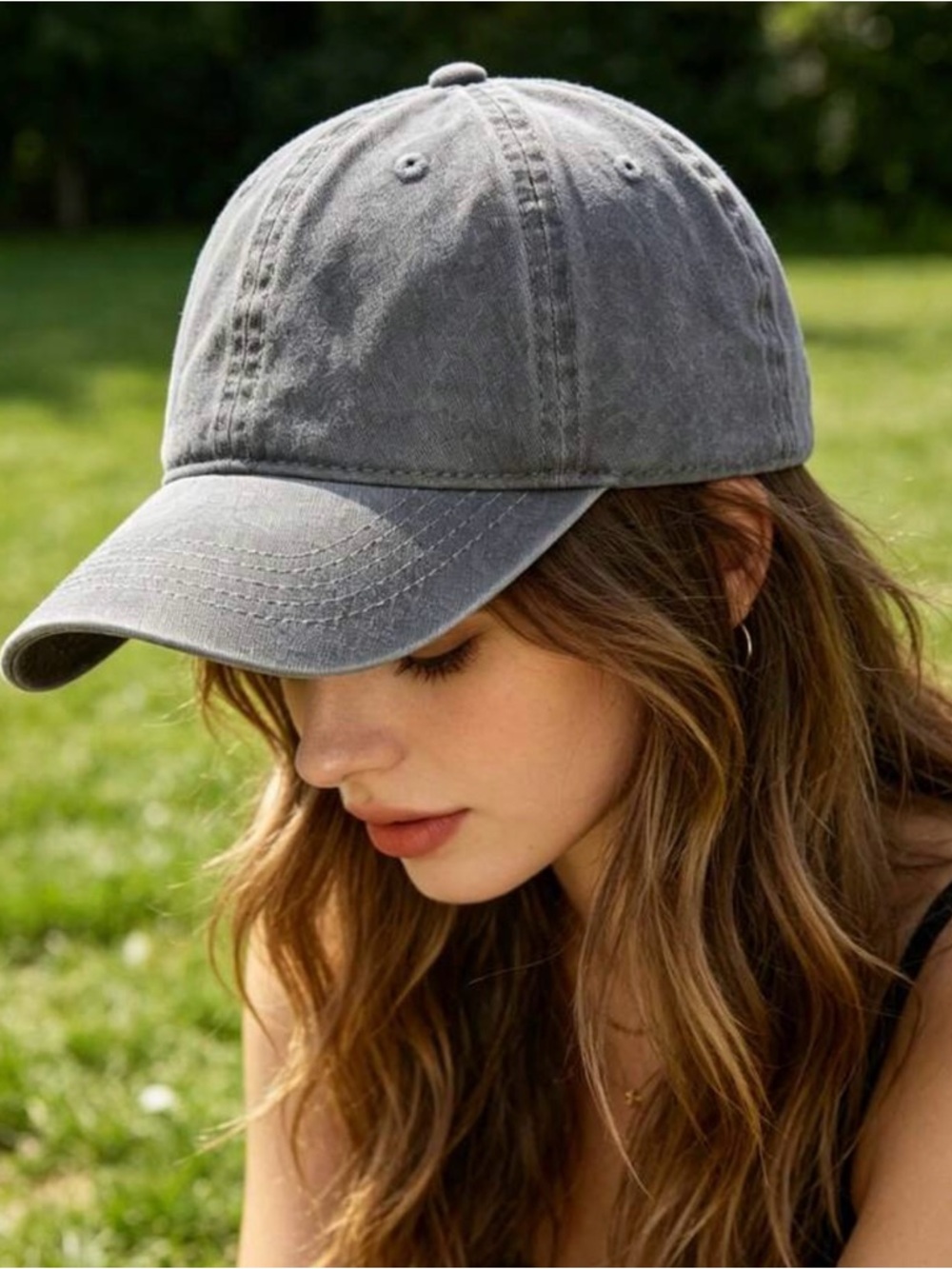 Michael Stars Light Gray Baseball Cap - Interior View